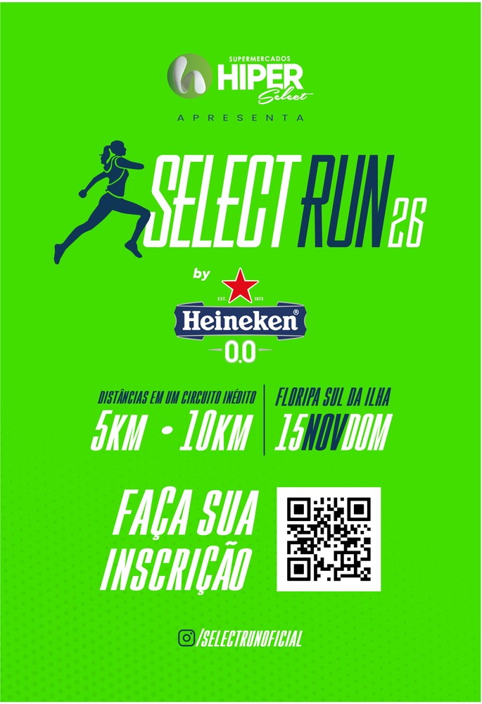 Select Run 26 — 15 de novembro, domingo, Floripa Sul da Ilha, 5km e 10km