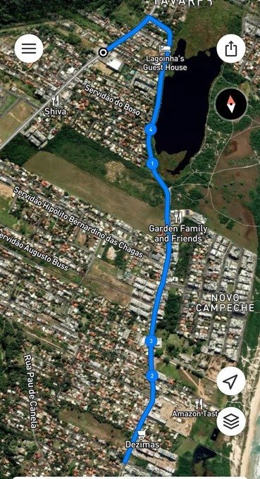 Mapa do percurso de 5km corrida